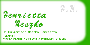 henrietta meszko business card